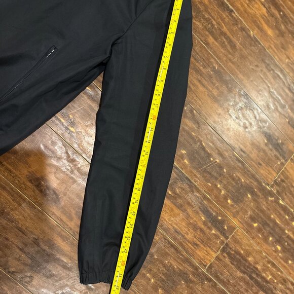 Sandro Paris Black Harrington Jacket – Leather Collar – Size Mens M/L - Picture 8 of 12